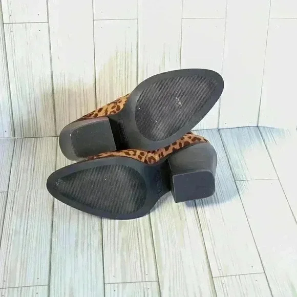 Madden Girl Leopard Print Ankle Bootie Womens 8.5 Block Heel Western Pointed Toe - Picture 5 of 12